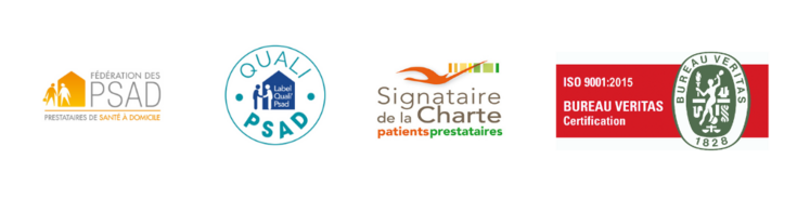 Fédération des prestataire de santé à domicile, certification qualipsad, signataire charte patient prestataire, certification iso9001